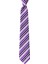 Lila Çizgili 8 cm Genişliğinde Klasik Kravat 5