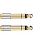 2pcs 6.35mm ila 3.5mm dönüştürücüler 1/4 inç erkek 1/8 inç dişi 6.35 ila 3,5 jak kulaklık ses adaptör konnektör fişi (Yurt Dışından) 8