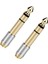 2pcs 6.35mm ila 3.5mm dönüştürücüler 1/4 inç erkek 1/8 inç dişi 6.35 ila 3,5 jak kulaklık ses adaptör konnektör fişi (Yurt Dışından) 9