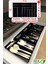 Parlak Siyah (Piano Black) 16'lı Set Modüler Çekmece Içi Kaşıklık Organizer Düzenleyici 1