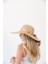 Kadın Lna Natural Çiçek Detaylı Hasır Şapka 2