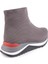 Kumaş Modern Ortopedik Spor Bot Gri Kumaş 1443 5