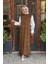 Kolsuz Süet Elbise W-67101 Haki 1