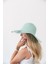 Kadın Vlt Mint Yazı Detaylı Kadın Hasır Şapka 1