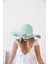 Kadın Vlt Mint Yazı Detaylı Kadın Hasır Şapka 2