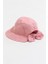 Kadın Brdy Pudra Keten Fiyonk Detaylı Şapka 2