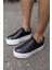 Carrola Kadin Siyah Gercek Deri Sneaker 3