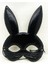 Siyah Renk Kumaş Malzemeden Imal Eva Tavşan Maskesi 1