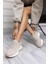 Hailey Kadın Bej Gercek Deri Gercek Suet Sneaker 5