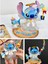 Stitch Premium Seri Büyük Boy Figür 11 cm Aksesuarlı Parçalar Palyaço ve Melek Kostümlü 2'li Set 3