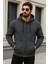 Erkek Kışlık Oversize Füme Kapsonlu Fermuarli Sweat 1