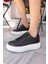 Cupy Kadin Siyah Gercek Deri Eva Taban Sneaker 4