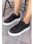 Cupy Kadin Siyah Gercek Deri Eva Taban Sneaker 7