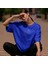 Women / Kadın Silüeti Oversize Tişört - Mavi 2
