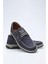 Iç Dış Deri Lacivert Nubuk Bağcıklı Ortopedik Ultra Rahat Ayakkabı 4