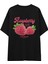 Raspberry Oversize Tişört - Siyah 1