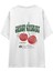 Sweet Cherry Oversize Tişört - Beyaz 1