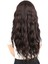 Perçemli Uzun Su Dalgası Fiber Sentetik Peruk- Koyu Kahve 2