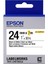 Epson LK-6WBVN Vinil Beyaz Üzeri Siyah 24MM 7metre Etiket 1