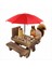 Sincap Besleyici Piknik Masası Şemsiye, Ahşap Sincap Besleyicileri Dışarı, Sevimli Sincap Besleyici+Katı Yapı B (Yurt Dışından) 7