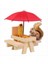 Sincap Besleyici Piknik Masası Şemsiye, Ahşap Sincap Besleyicileri Dışarı, Sevimli Sincap Besleyici+Katı Yapı B (Yurt Dışından) 8