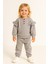 Kz Çocuk Pamuklu Fitilli Düz Alt-Üst Takım Gri 1