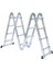 Elmas Serisi - 5.80 Metre 5x4 Çok Amaçlı Akrobat Merdiven Alüminyum Endüstriyel Katlanır Profesyonel 11