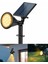 18 LED Spot Güneş Enerjili Bahçe Aydınlatma Lambası, Fotoselli, Spike, 18W Su Geçirmez Dış Mekan Solar Lamba, Ağaç,, Garaj, Havuz, Duvar ve Zemin Montajına Uygundur 42 cm 1