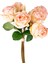 Yapay Çiçek Gül 6'lı Demet Pembe-Sarı 37 Cm. 1