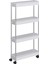Arabası, 4 Seviyeli Mutfak Arabası, Mutfak Rafı, Tekerlekli Niş Rafı, Rafı, Yerden Tasarruf Sağlayan, Beyaz 1