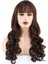 Dalgalı Perçemli Uzun Fiber Sentetik Peruk - Koyu Kahve 2