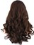 Dalgalı Perçemli Uzun Fiber Sentetik Peruk - Koyu Kahve 5