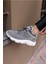 Leva Kadın Gri Taş Detay Eva Taban Sneaker 5