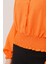 Bel ve Bilek Lastikli Turuncu Bluz 3
