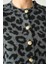 Kadın Leopar Desenli Düğmeli Triko Hırka 3