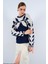 Kadın Desenli Bisiklet Yaka Kazak 4