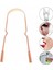 Bakır Oil Pulling Yağ Çekme Dil Plak Temizleme Aleti Dil Fırçası Sıyırıcı Dil Kaşığı 1