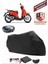 Aprilia Scarabeo 200 Motor Brandası Siyah Arka Çanta Uyumlu Motorsiket Brandası Motor Örtüsü Çadır Su Geçirmez Motosiklet Kılıfı Motor Brandası 1