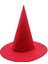 Kırmızı Renk Keçe Cadı Şapkası Yetişkin Çocuk Uyumlu 35X38 cm 1
