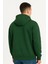 Erkek Ovarsize Kapüşonlu Swetshirt Kanguru Çepli Cıtcıtlı 3 Iplik Şardonlu Hoodie - Haki 2