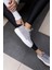 Girlya Kadın Gri Gercek Suet 6 cm Taban Yukseklık Sneaker 6