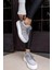 Girlya Kadın Gri Gercek Suet 6 cm Taban Yukseklık Sneaker 7