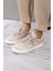 Seventy Kadın Bej Gercek Deri Suet Bagcıklı Sneaker 3