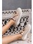 Herbert Kadin Bej Leopar Detayli Baykus Bag Detay Sneaker 3