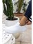 Yussi Kadin Beyaz Gercek Deri Sneaker 5