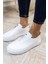 Yussi Kadin Beyaz Gercek Deri Sneaker 6