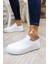 Yussi Kadin Beyaz Gercek Deri Sneaker 7