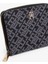 Th Icon Orta Boy Kapaklı Fermuarlı Jakarlı Kadın Siyah Cüzdan AW0AW17957BDS 4