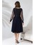 Simli Yuvarlak Yaka Elbise F119 6