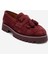 Poen Bordo Süet Hakiki Deri Püsküllü Kadın Loafer Ayakkabı 3